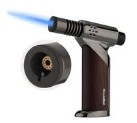 Kitchen Blow Torch for Cooking & DIY,Soldering Torch Lighter with Safety Lock and Adjustable Flame Refillable Butane Gas Lighter for Creme Brulee, Welding, Industrial (Butane Not Included) (PD088)