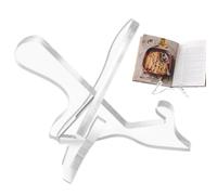 Kitchen Book Holder | Transparent Portable Shelf Recipe Display - For Family Use and Indoor Use at Home, Kitchen, Office, Library, School, Museum, Books