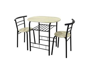 Kitchen Breakfast Bar Table Set with Stools & Rack Dining Set G-0101