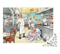 Kitchen Breakfast Rush Wooden Jigsaw Puzzle Waterproof 1000 Piece Puzzles for Adults Gifts Challenging And Brainteasing Home Decoration