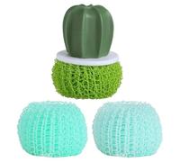 Kitchen Brushes for Dishes - 3 Head Cleaning Scrubber,Kitchen Set With Dish Brush And | For Scrubbing, Washing & Dishing, Basin, Countertop, Stove, Pots, Pans, Bathroom And Household