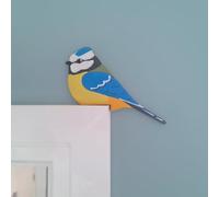Kitchen Buddies Blue Tit Hand Painted Wooden Bird Corner Decoration - Left or Right Facing - Perfect For Door Frames, Cupboards, Light Switches, Pictures & More (Left Facing)