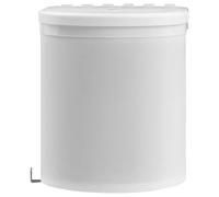 Kitchen Built-in Dust Bin Plastic Cupboard Cabinet 8L/12L White/Silver vidaXL