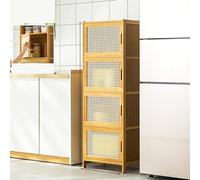 Kitchen Cabinet, 2/3/4/5-Tier Kitchen Storage Unit, Glass Door Sideboard, Dining Room Buffet, Versatile, 43 * 32 * 126cm, Modern Design