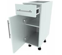 Kitchen Cabinet - 720mm High 300mm Wide - Drawer Line Single Base Unit - Soft-Close Drawer - White Gloss - Flat Pack