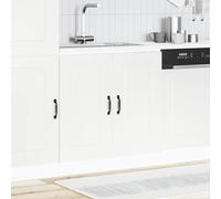 Kitchen Cabinet 80x46x81.5cm White Engineered Wood Sink Base Ample Storage Large