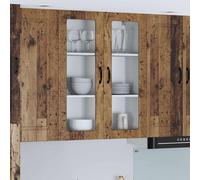 Kitchen cabinet Artisan oak 80 x 31 x 100 cm Engineered wood 4-door wall storage