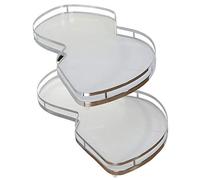 Kitchen Cabinet Blind Corner Pullout Organizer, 2 Tiers Swing Tray, Telescopic Kitchen Drawer, Corner Pull Basket Shelving Flying Saucer For Cabinet Right Open