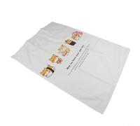 Kitchen Cabinet Curtain 50x70cm White Linen Look Door Cover to Clutter - No Drill Installation for Cupboard Shelves(MGL065)