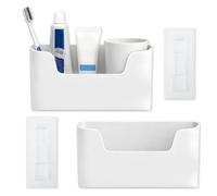 Kitchen Cabinet Door Storage Box, 2Pcs Wall Mounted Storage Box, Cupboard Door Storage for Kitchen Cabinet Bathroom Fridge Small Items Organiser (White)