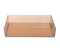 Kitchen Cabinet Drawer Organizer Cutlery Tray Spoon Knife Fork Separation Storage Box Durable Plastic Compartment Organizer for Utensils Kitchenware Coffee Color Multiple Sizes (Coffee large)