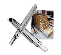 Kitchen Cabinet Drawer Runners 300 650 1400 Mm - Steel Heavy Duty Drawer Slide Rails - Industrial Guide Rail -Telescopic Slides for Table Extension (2 Pcs 22 Inch(550 mm))
