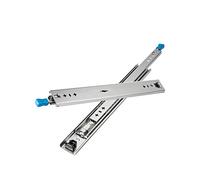 Kitchen Cabinet Drawer Slides 46In Heavy Duty Ball Bearing Full Extension Rails 50Kg Load Capacity Locking Mechanism 1 Pair and Smooth Glide