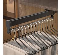 Kitchen Cabinet Expandable Corner Shelf Revolving Storage Rack Cabinet Corner Pull Out Shelf Revolving Storage Rack Blind Corner，Heavy Duty Pull Out Pants Hanger Bar - Closet Organizer Rack