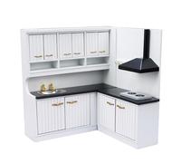 Kitchen Cabinet Figure Model Realistic Vintage Life Scene Dollhouses Pretend Game Furnishings For Kitchen Miniature Furniture Accessories