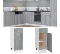 Kitchen Cabinet Grey Sonoma 30x46x81.5cm Engineered Wood Wall Hanging New 1 Door
