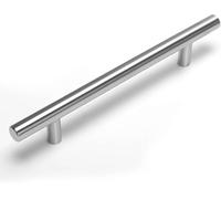 Kitchen Cabinet Handle, 256mm Kitchen Handle, Silver Kitchen Handles, Stainless Steel and Brushed Nickel Furniture Handles, 256mm Hole Spacing