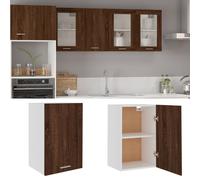 Kitchen cabinet Hanging Brown Oak 39.5x31x60 cm Engineered wood Wall Storage Pro