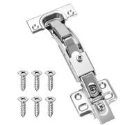 Kitchen Cabinet Hinges, 125 Degree Full Overlay Kitchen Cupboard Hingess, Concealed Soft Close Hinges for Cupboard Wardrobe Cabinet Door Corner Hidden Door(Straight Curved Full Cover)