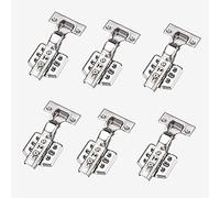 Kitchen Cabinet Hinges, 6 Pack Cupboard Door Soft Closing Full Overlay Hinge Quiet Close Hardware for with Mounting Screws,A(A)