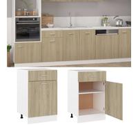 Kitchen Cabinet Home Storage Shelf Organiser Cupboard Engineered Wood vidaXL