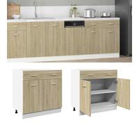 vidaXL Drawer Bottom Cabinet Kitchen Cabinet Unit Sonoma Oak Engineered Wood