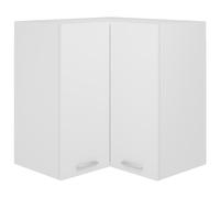 vidaXL Hanging Corner Cabinet White 57x57x60 cm Engineered Wood UK HOT