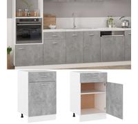 Vidaxl Drawer Bottom Cabinet Concrete Grey 50X46X81.5 Cm Engineered Wood