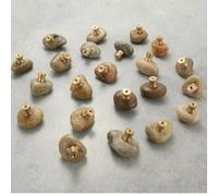 Kitchen Cabinet Knobs Handles Wardrobe Furniture Handle Drawer Pulls Natural Stone + Zinc Alloy Door Handles Unique(Stone Random)