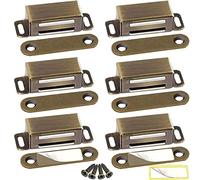 Kitchen Cabinet Magnets Closure CBRIVE 6 Pack Cabinet Magnetic Catch Cupboard Door Magnets Heavy Duty 15 lbs Metal RV Drawer Latch Closet Closing Stainless Steel Shutter Hardware Closer-Bronze