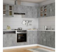 Kitchen Cabinet Modern Hanging 60x31x60cm Concrete Grey Engineered Wood 1 Door