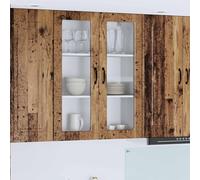 Kitchen cabinet Old wood 80x31x100cm Engineered wood wall-mounted storage shelf