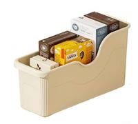 Kitchen Cabinet Organizer with Wheels, Narrow Sliding Shelf Rack for Under Sink Storage, Multi-Purpose Utility Basket for Pots Lids Spices, Beige(M)