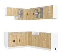 Kitchen Cabinet Set 11 Piece Cupboard Storage Cabinet Engineered Wood vidaXL