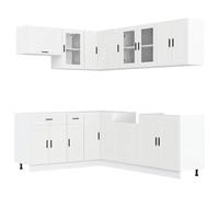 Kitchen Cabinet Set 11 Piece Cupboard Storage Cabinet Engineered Wood vidaXL