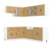 Kitchen Cabinet Set 11 Piece Cupboard Storage Cabinet Engineered Wood vidaXL