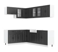 Kitchen Cabinet Set 11 Piece Cupboard Storage Cabinet Engineered Wood vidaXL