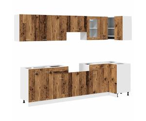 Kitchen Cabinet Set 11 Piece with Worktop White with/without Worktop vidaXL