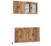 Kitchen Cabinet Set 4 Piece Cupboard Storage Cabinet Engineered Wood vidaXL