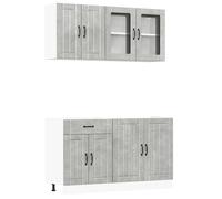 Kitchen Cabinet Set 4 Piece Cupboard Storage Cabinet Engineered Wood vidaXL
