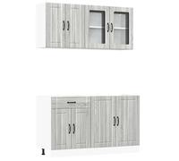 Kitchen Cabinet Set 4 Piece Cupboard Storage Cabinet Engineered Wood vidaXL