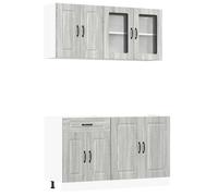 Kitchen Cabinet Set 4 Piece Cupboard Storage Cabinet Engineered Wood vidaXL