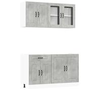 Kitchen Cabinet Set 4 Piece Cupboard Storage Cabinet Engineered Wood vidaXL