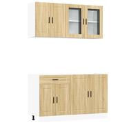 Kitchen Cabinet Set 4 Piece Cupboard Storage Cabinet Engineered Wood vidaXL