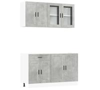 Kitchen Cabinet Set 4 Piece Cupboard Storage Cabinet Engineered Wood vidaXL