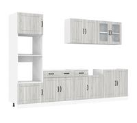 Kitchen Cabinet Set 7 Piece Cupboard Storage Cabinet Engineered Wood vidaXL