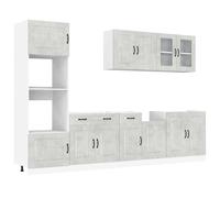 Kitchen Cabinet Set 7 Piece Cupboard Storage Cabinet Engineered Wood vidaXL