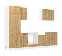 Kitchen Cabinet Set 7 Piece Cupboard Storage Cabinet Engineered Wood vidaXL