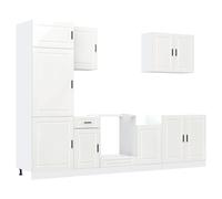 Kitchen Cabinet Set 7 Piece Cupboard Storage Cabinet Engineered Wood vidaXL