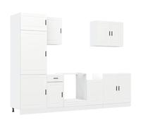 Kitchen Cabinet Set 7 Piece Cupboard Storage Cabinet Engineered Wood vidaXL